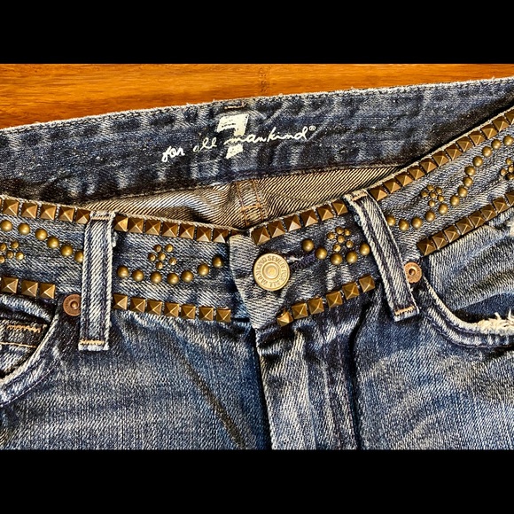 Vintage 7 FOR ALL MANKIND Studded Jeans - Picture 3 of 8
